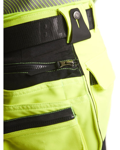 High Vis werkbroek 4-weg stretch HIGH VIS GEEL/ZWART
