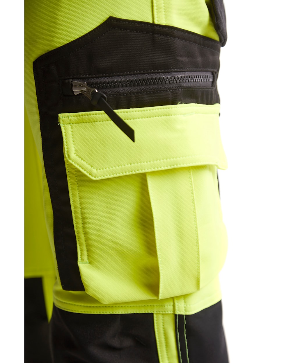 High Vis werkbroek 4-weg stretch HIGH VIS GEEL/ZWART