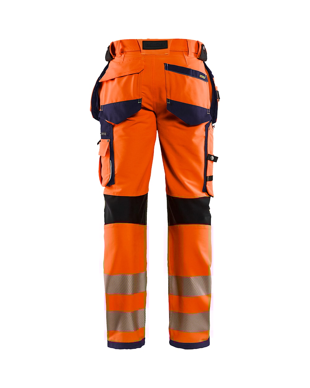 High Vis werkbroek 4-weg stretch HIGH VIS ORANJE/MARINEBLAUW