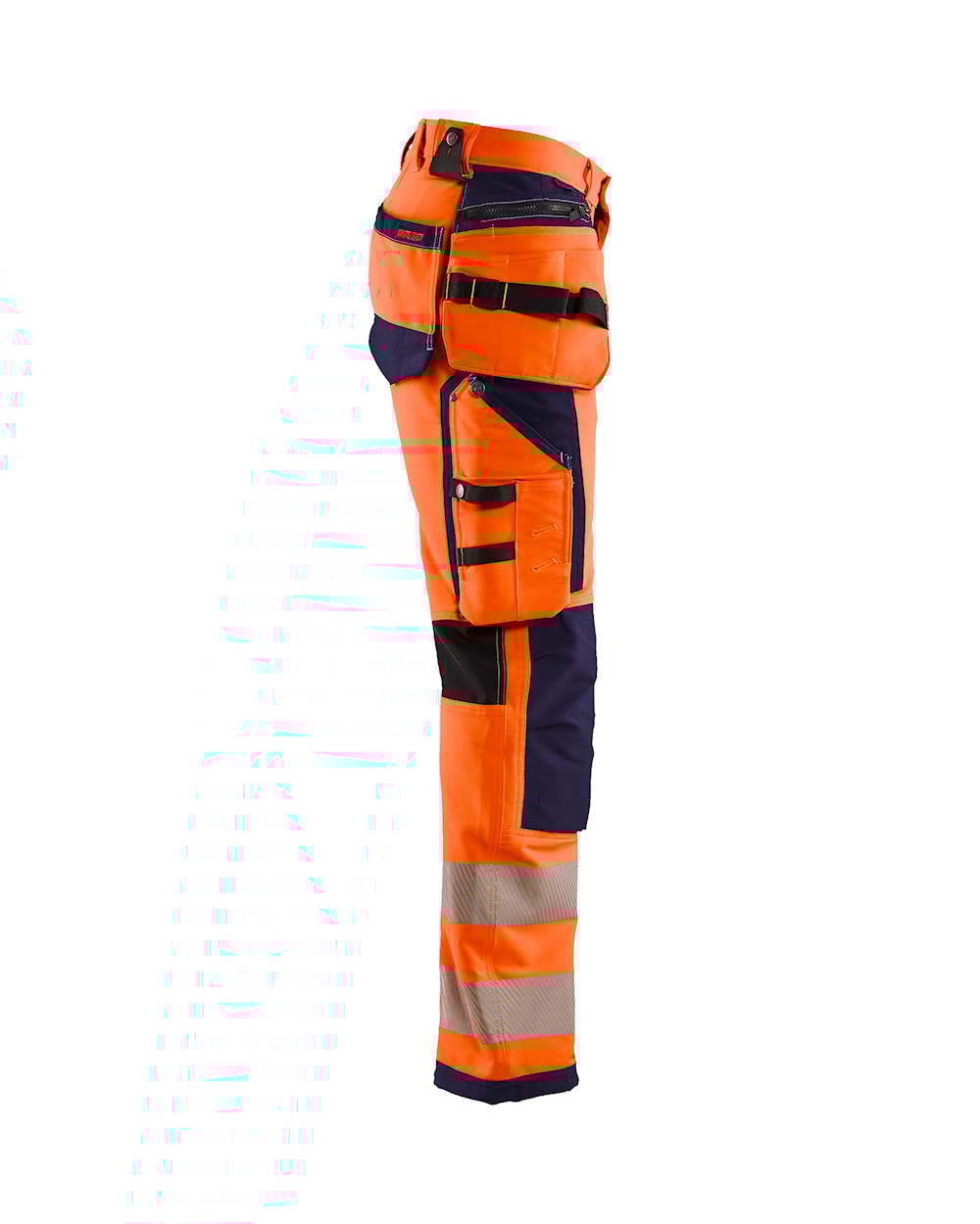 High Vis werkbroek 4-weg stretch HIGH VIS ORANJE/MARINEBLAUW