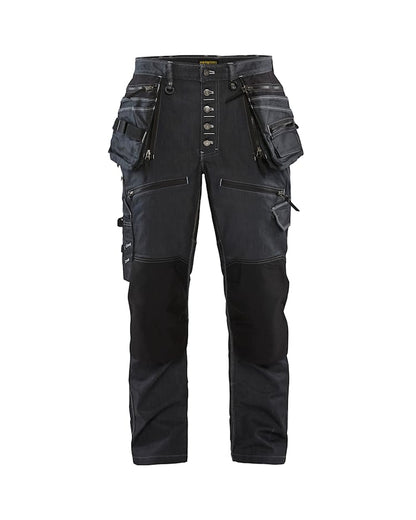 Baggy denim stretch X1900 Marineblauw/ Zwart