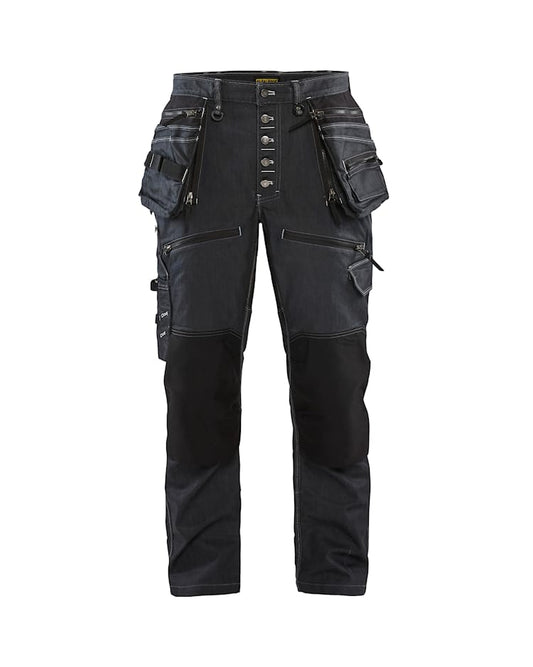 Baggy denim stretch X1900 Marineblauw/ Zwart