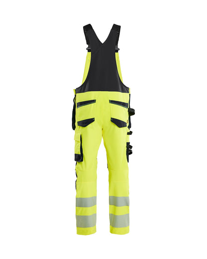 High Vis Bretelbroek 4-weg stretch HIGH VIS GEEL/ZWART