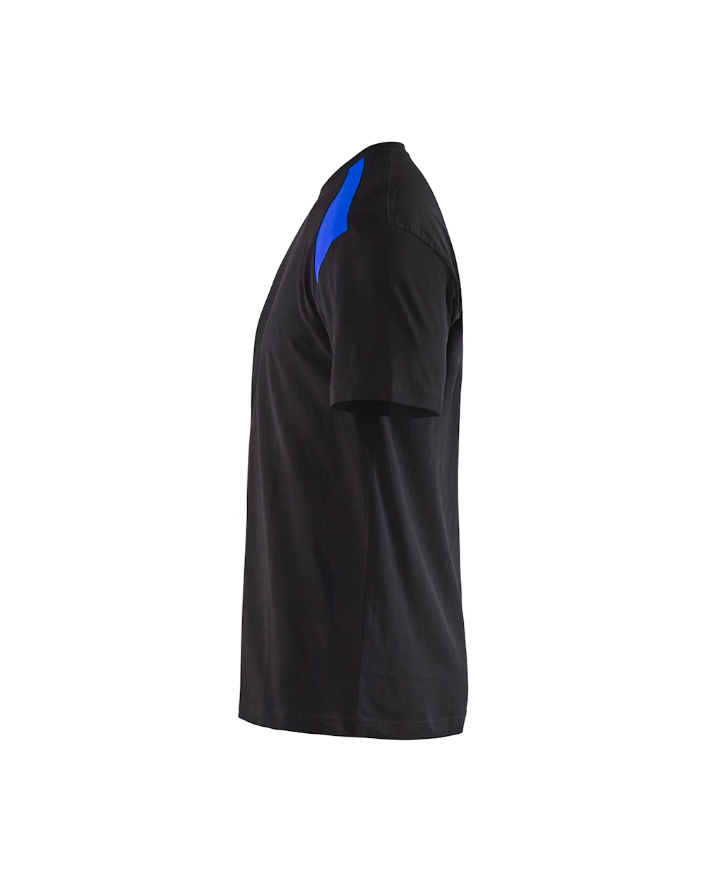 T-shirt bi-colour ZWART/KORENBLAUW
