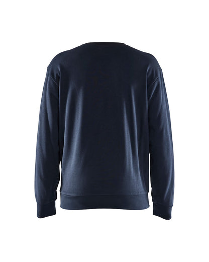 Sweatshirt bi-colour DONKER MARINEBLAUW/HIGH VIS GEEL
