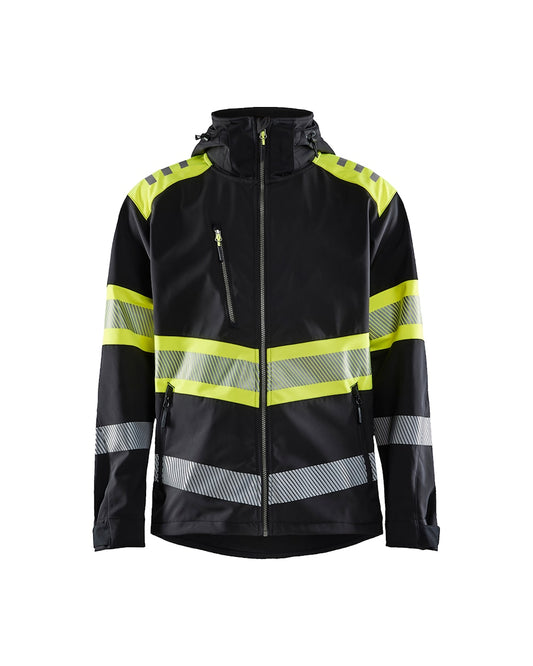 Softshell jack High Vis ZWART/HIGH VIS GEEL