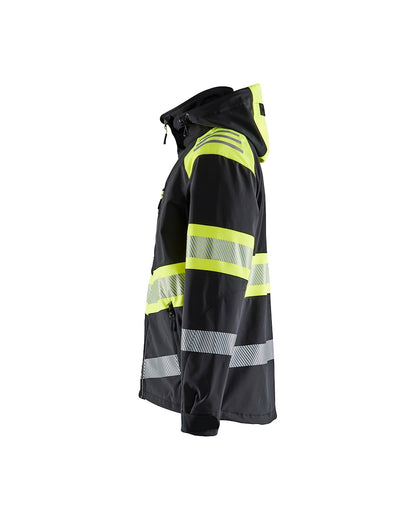 Softshell jack High Vis ZWART/HIGH VIS GEEL