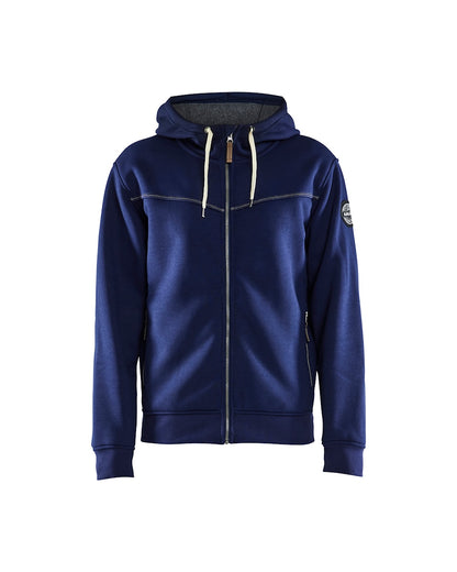 Hooded sweatshirt met rits gevoerd
