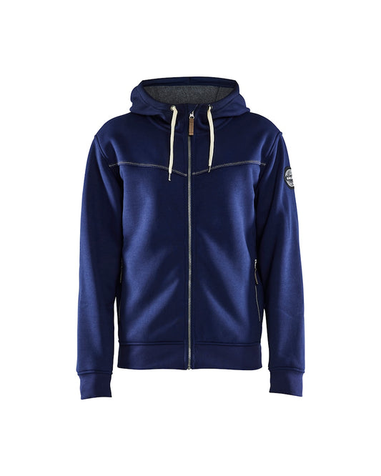 Hooded sweatshirt met rits gevoerd