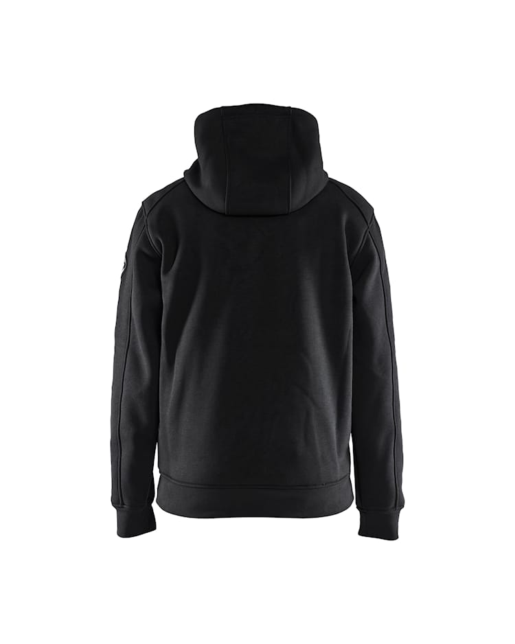 Hooded sweatshirt met rits gevoerd