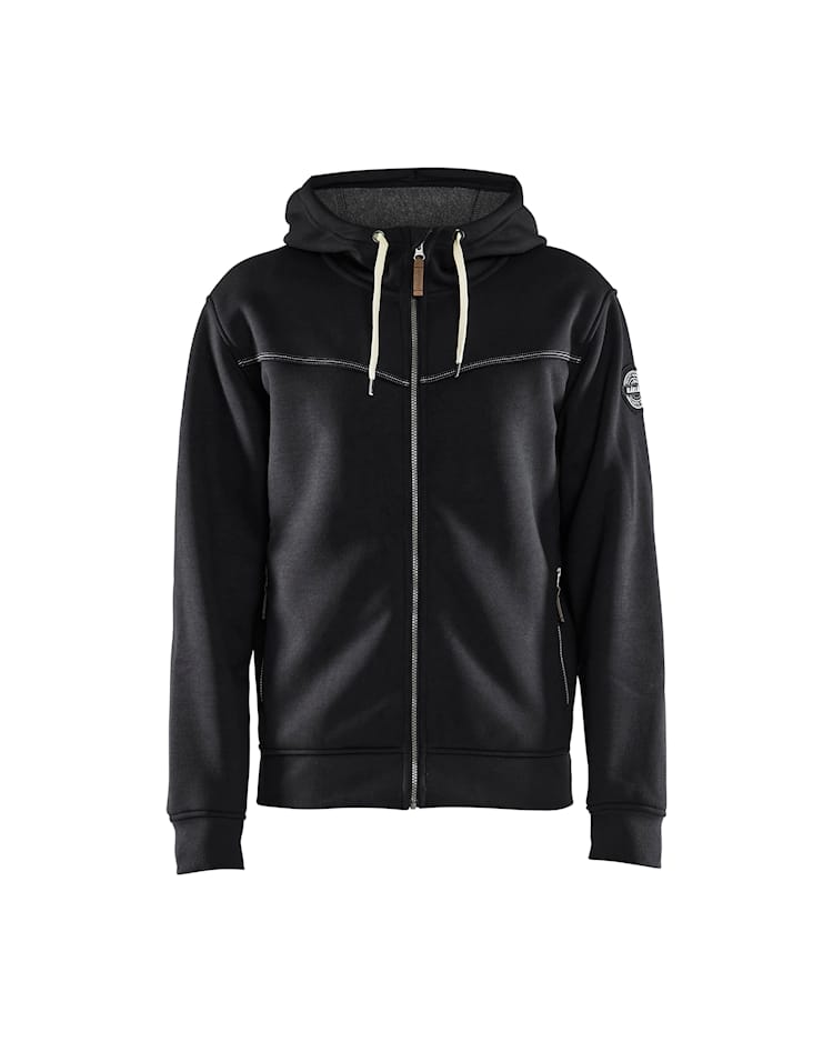 Hooded sweatshirt met rits gevoerd
