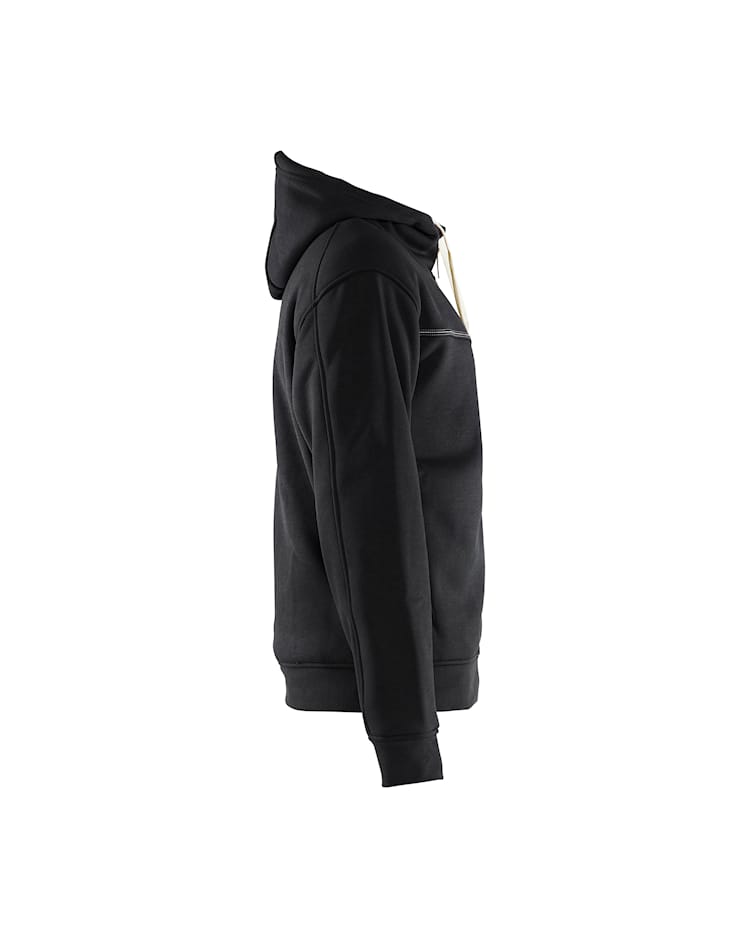 Hooded sweatshirt met rits gevoerd