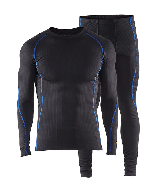 Technische Onderkledingset LIGHT ZWART/KORENBLAUW