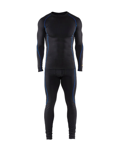 Technische Onderkledingset LIGHT ZWART/KORENBLAUW