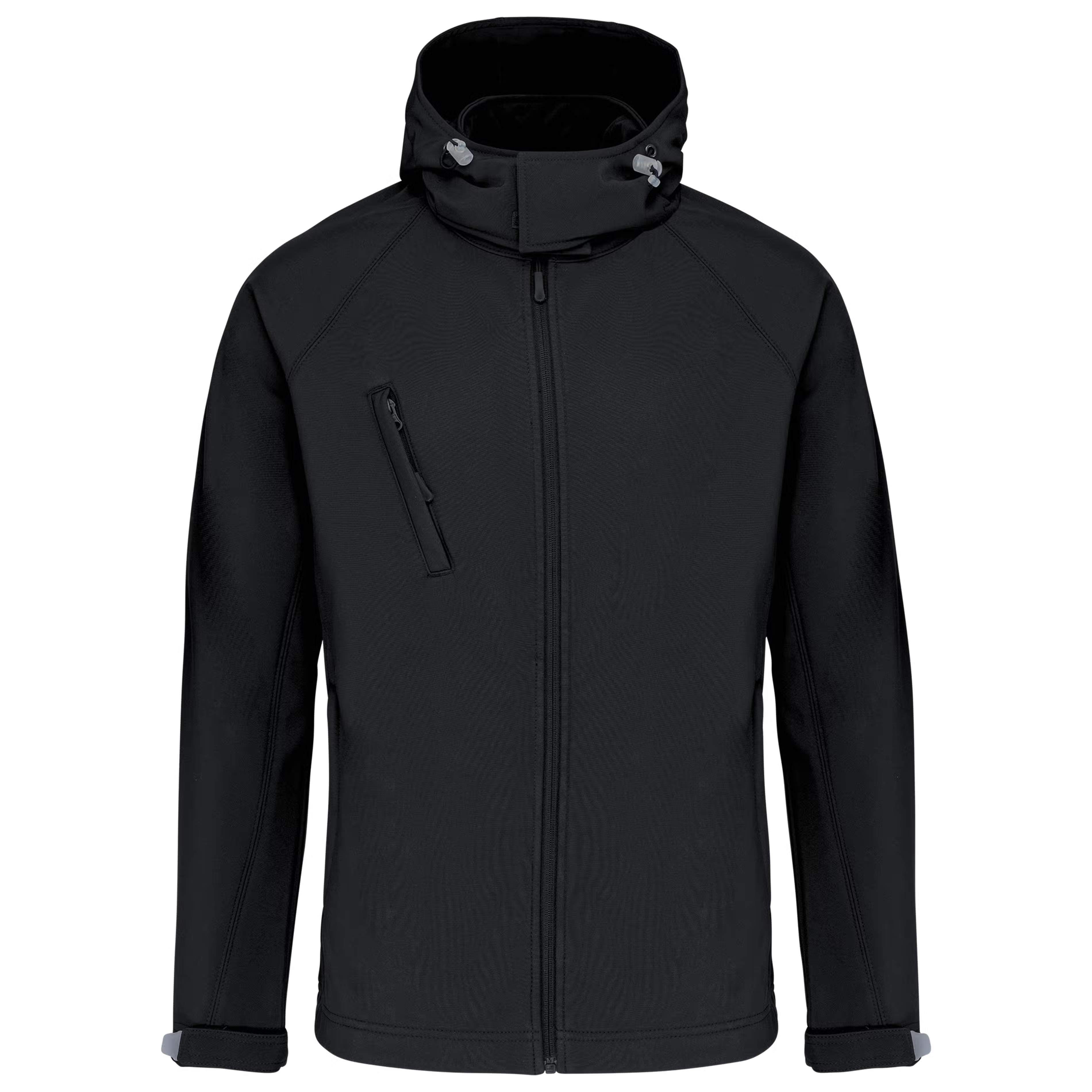 Heren softshell jas met afneembare capuchon