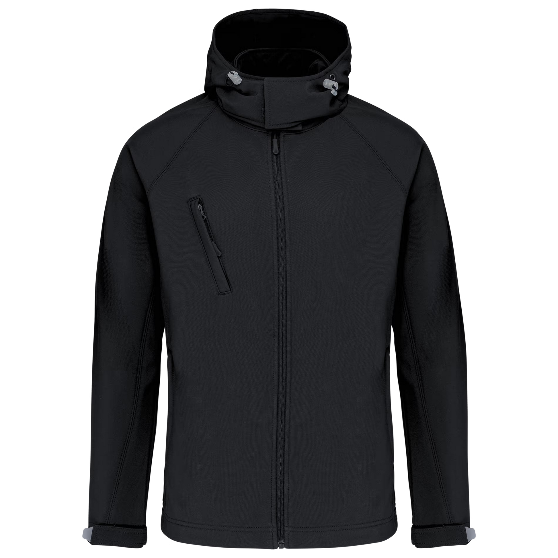Heren softshell jas met afneembare capuchon