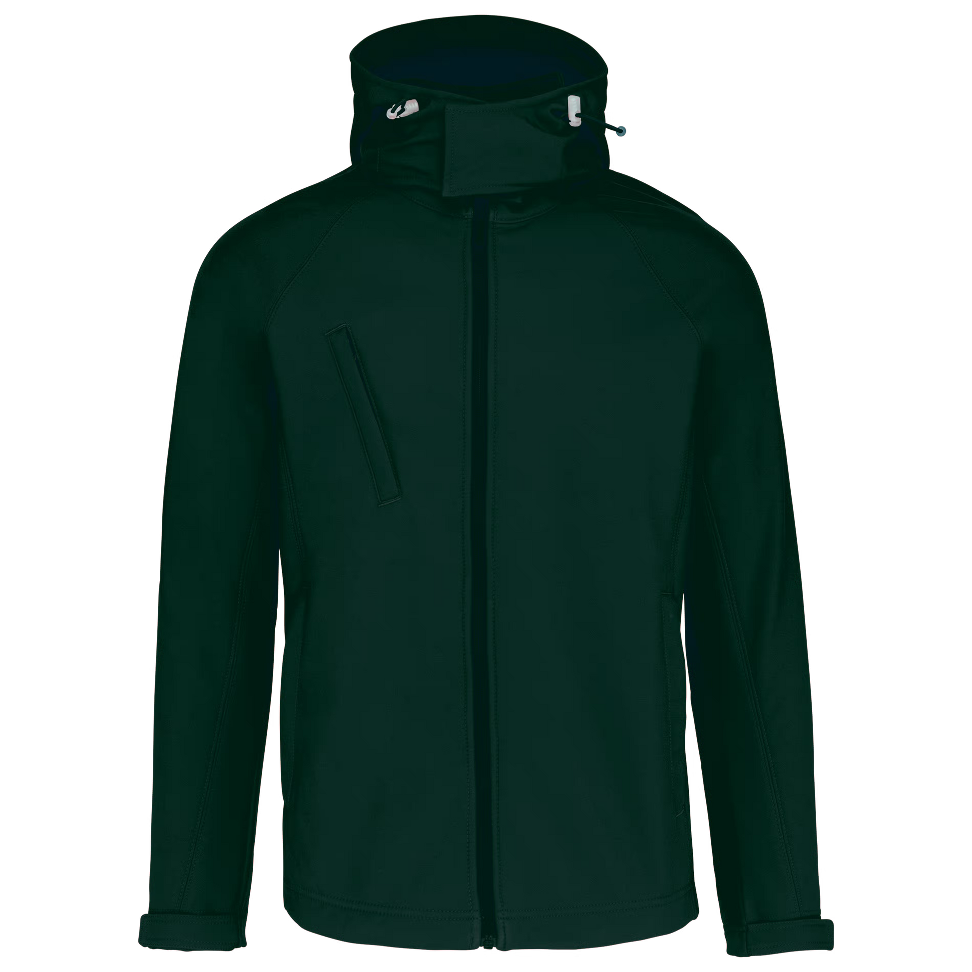 Heren softshell jas met afneembare capuchon