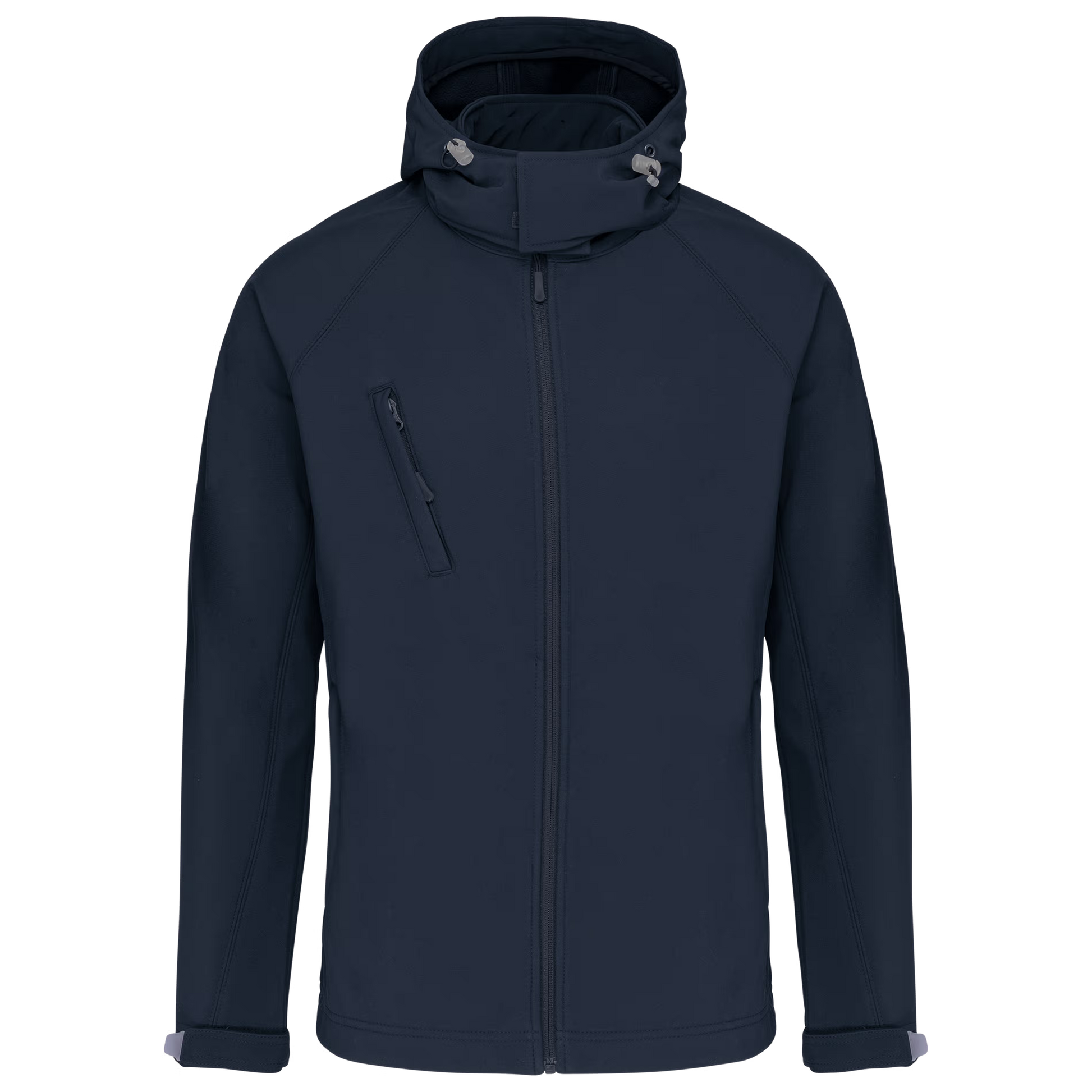 Heren softshell jas met afneembare capuchon