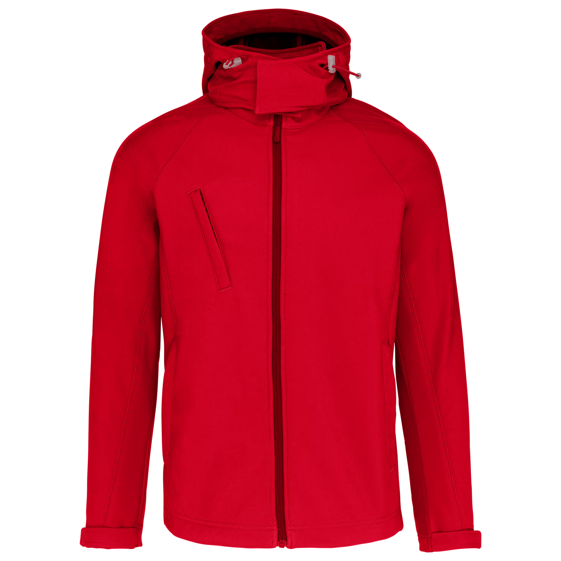 Heren softshell jas met afneembare capuchon