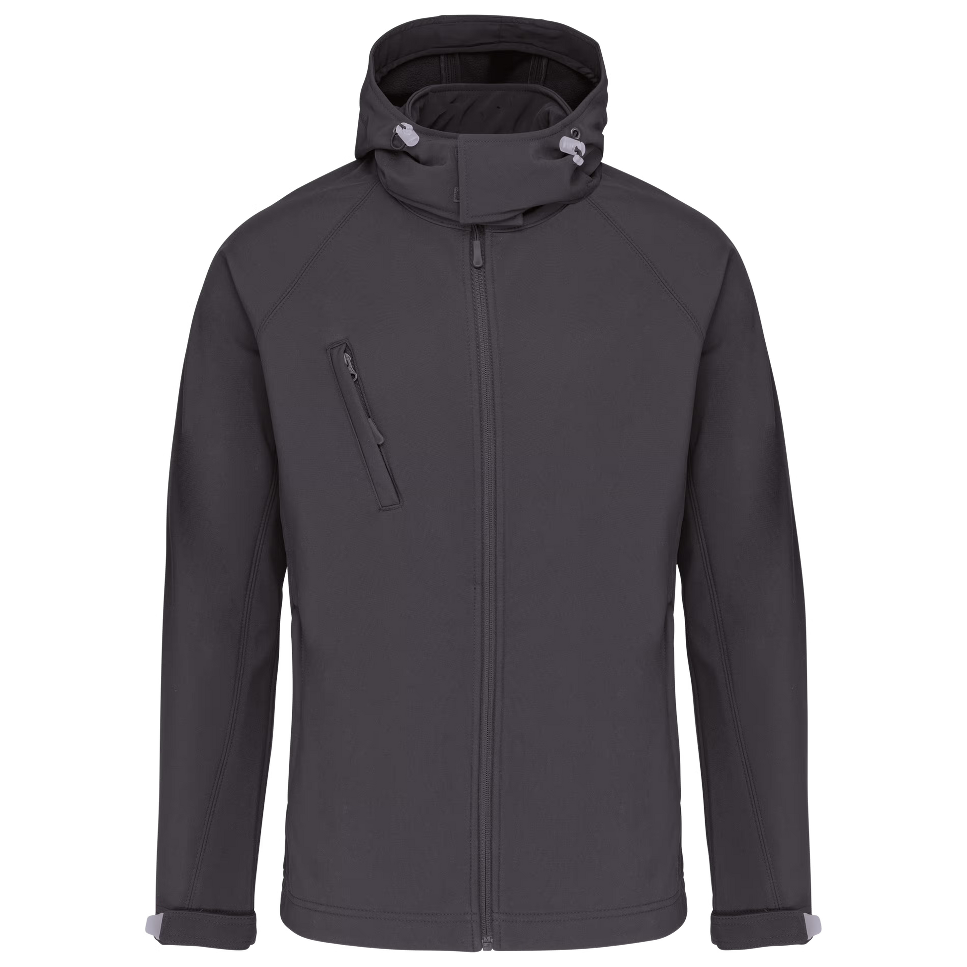 Heren softshell jas met afneembare capuchon