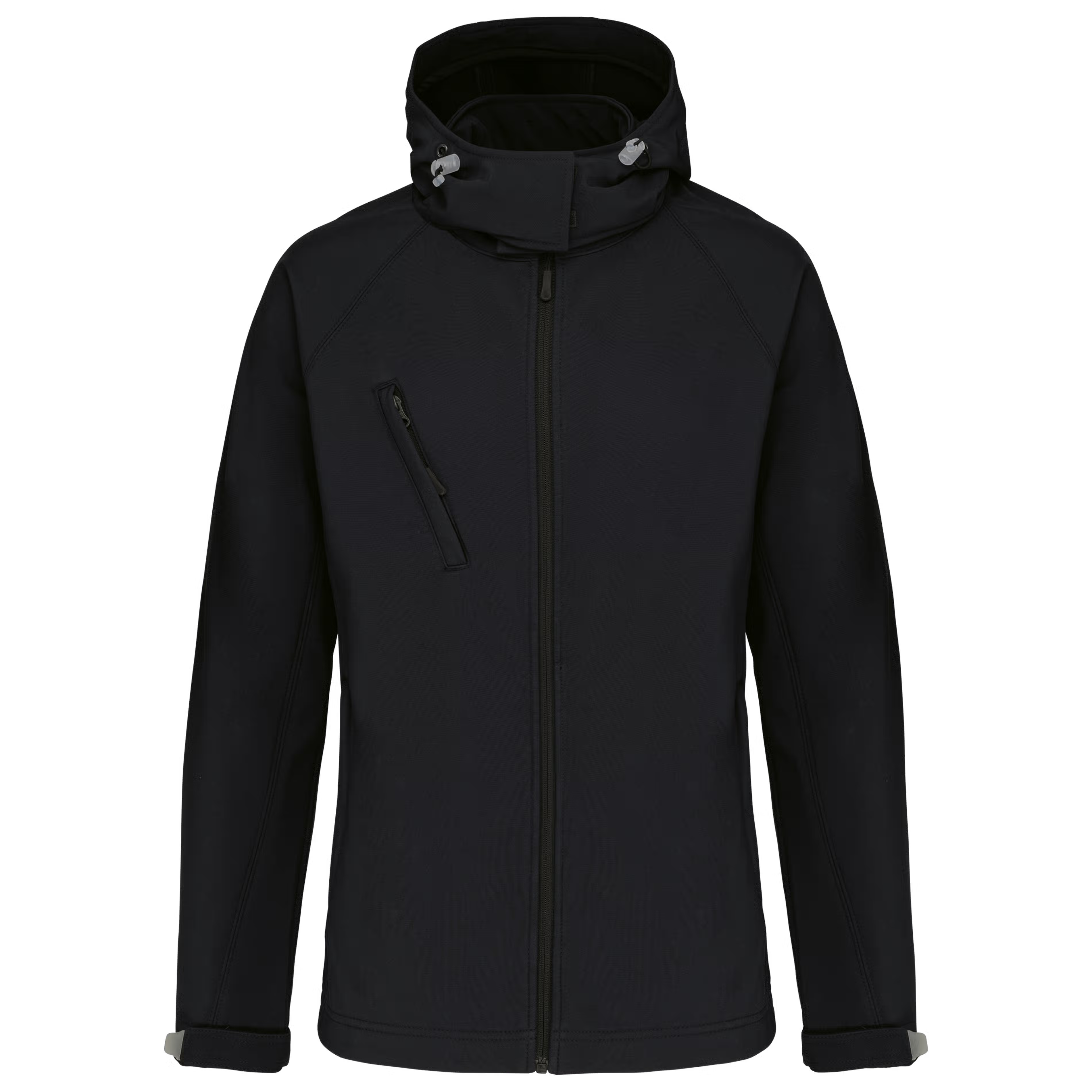 Dames softshell jas met afneembare capuchon