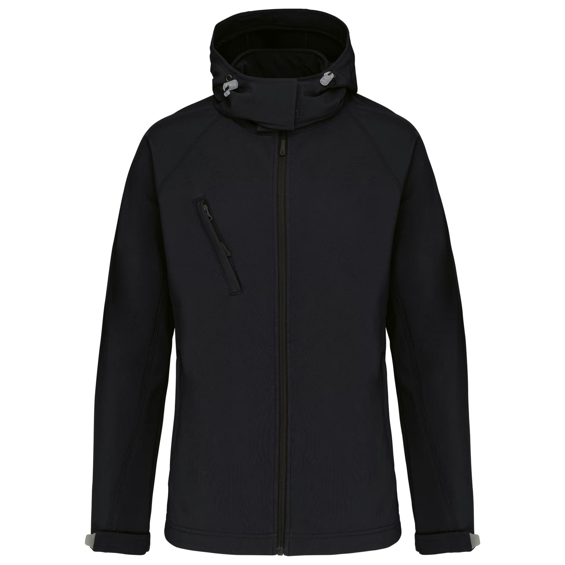 Dames softshell jas met afneembare capuchon