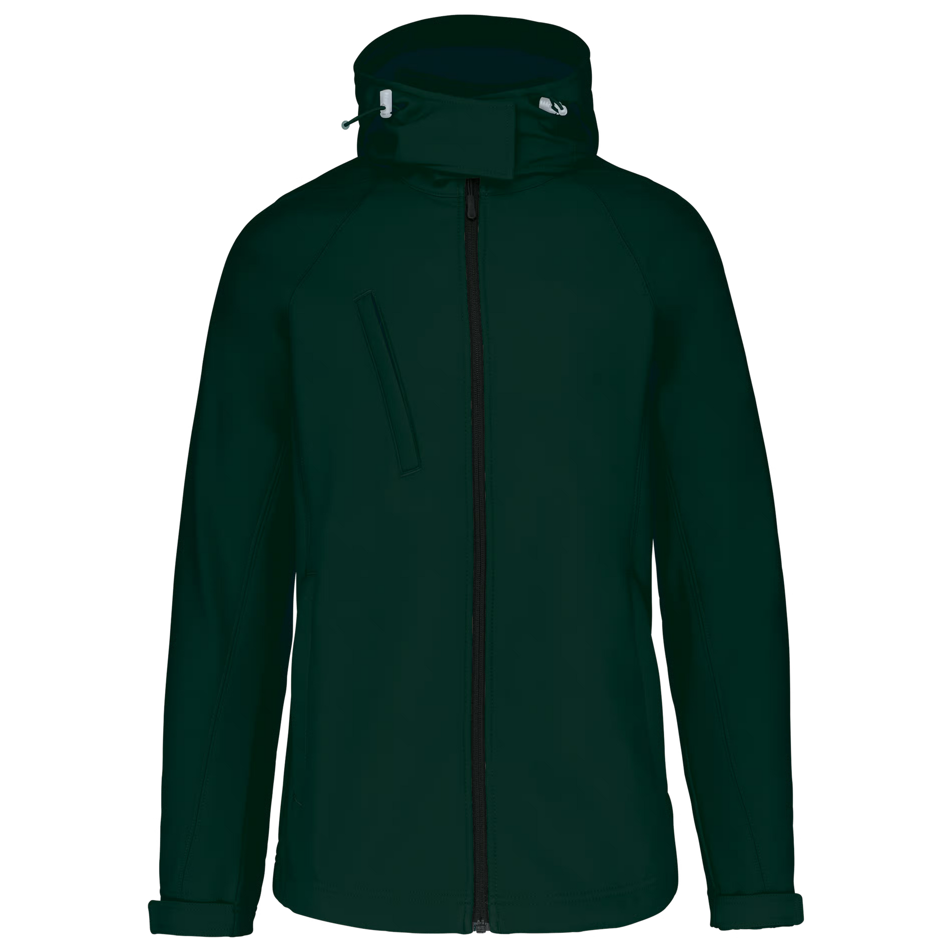 Dames softshell jas met afneembare capuchon