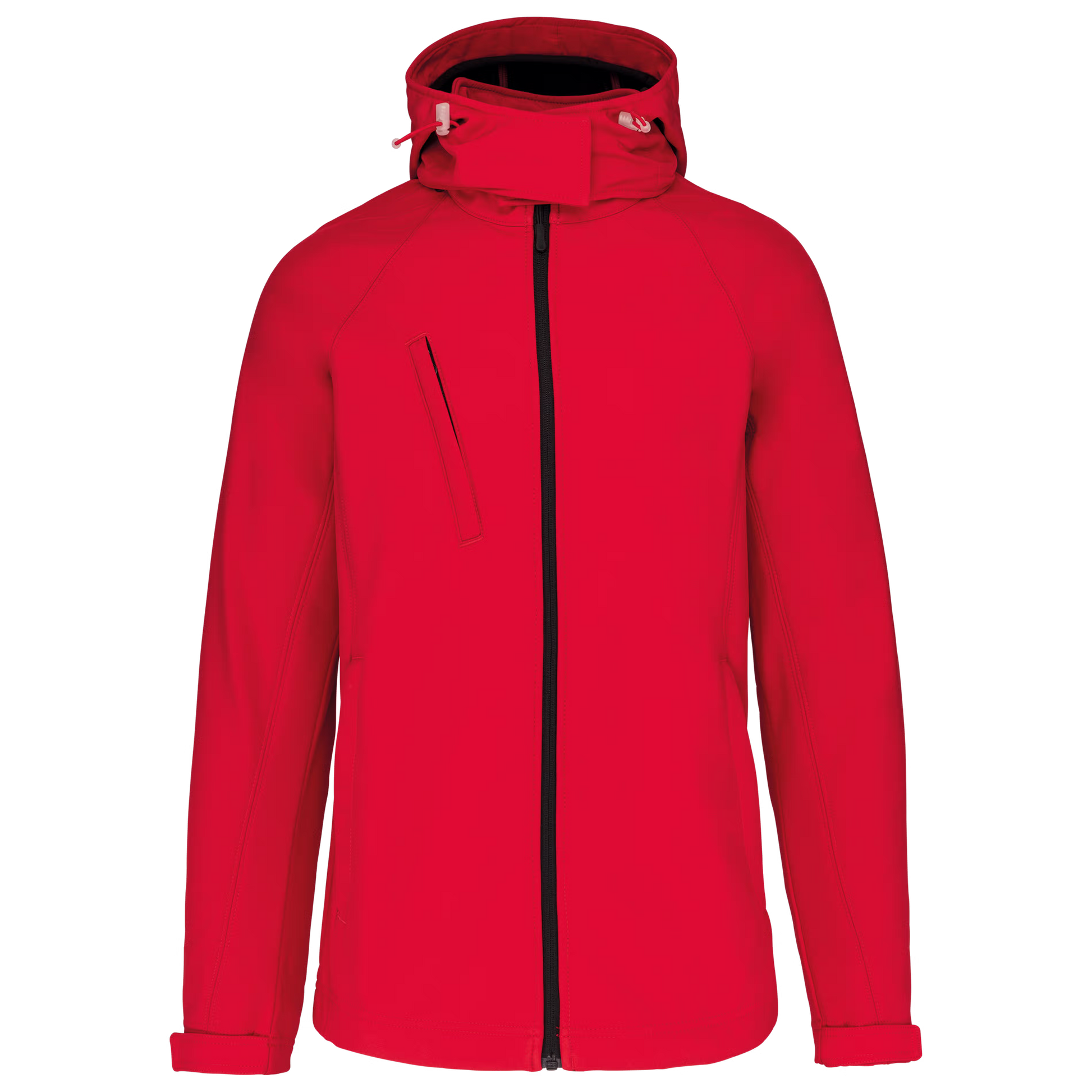 Dames softshell jas met afneembare capuchon